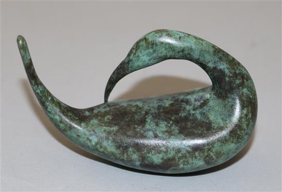§ Guy Taplin (b.1939) Miniature preening cormorant, 1998, 2.75in.